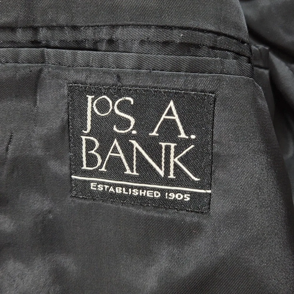 Jos A Bank 42L Mens Gray‎ Wool Cashmere Two Button Blazer Jacket
